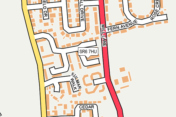 SR6 7HU map - OS OpenMap – Local (Ordnance Survey)