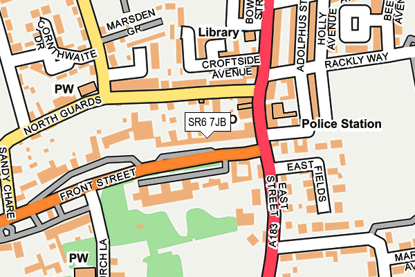 SR6 7JB map - OS OpenMap – Local (Ordnance Survey)