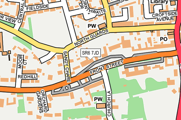 SR6 7JD map - OS OpenMap – Local (Ordnance Survey)