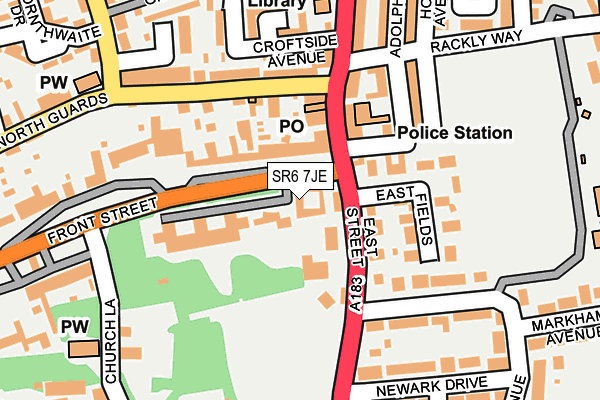 SR6 7JE map - OS OpenMap – Local (Ordnance Survey)