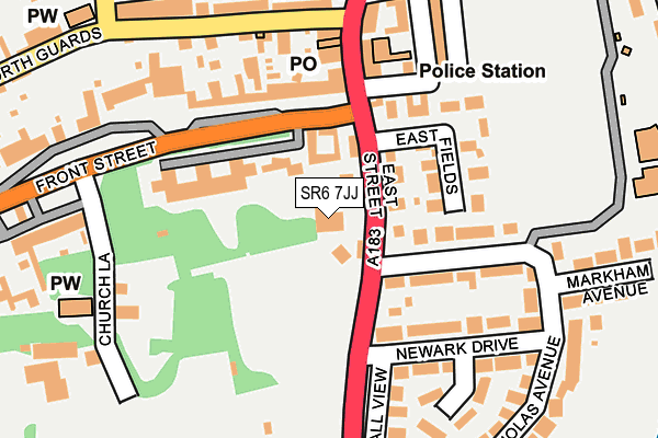 SR6 7JJ map - OS OpenMap – Local (Ordnance Survey)