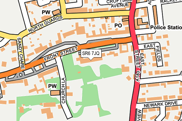 SR6 7JQ map - OS OpenMap – Local (Ordnance Survey)