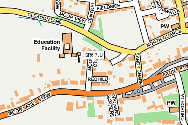 SR6 7JU map - OS OpenMap – Local (Ordnance Survey)