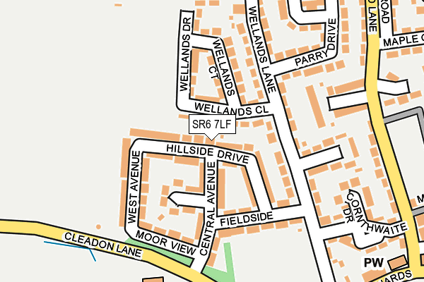 SR6 7LF map - OS OpenMap – Local (Ordnance Survey)