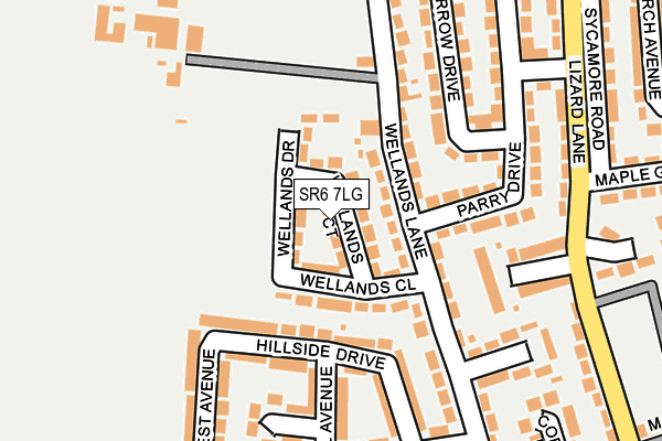 SR6 7LG map - OS OpenMap – Local (Ordnance Survey)