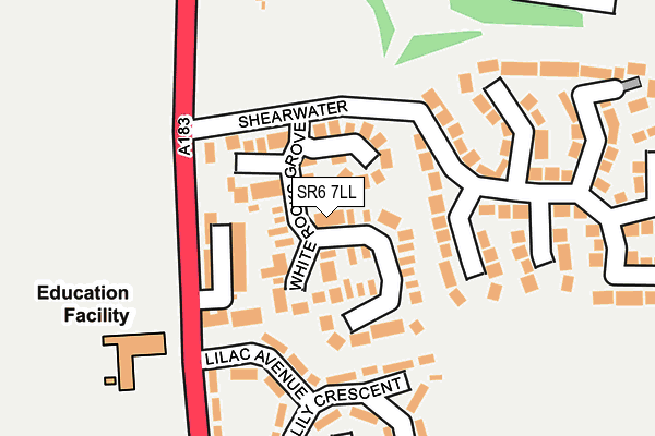 SR6 7LL map - OS OpenMap – Local (Ordnance Survey)