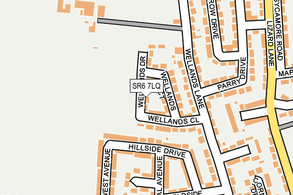SR6 7LQ map - OS OpenMap – Local (Ordnance Survey)