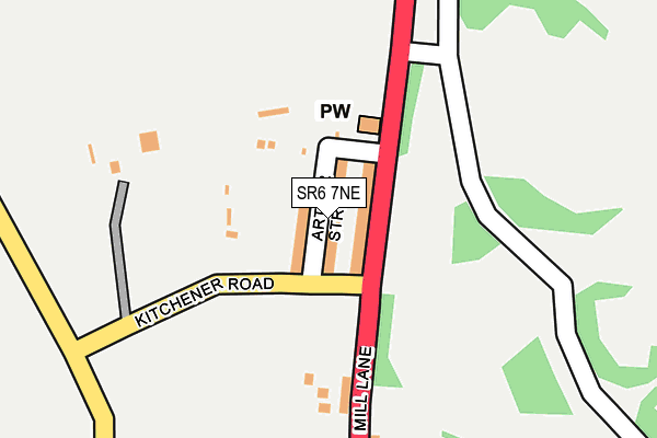 SR6 7NE map - OS OpenMap – Local (Ordnance Survey)