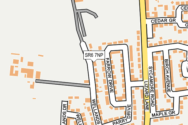 SR6 7NP map - OS OpenMap – Local (Ordnance Survey)