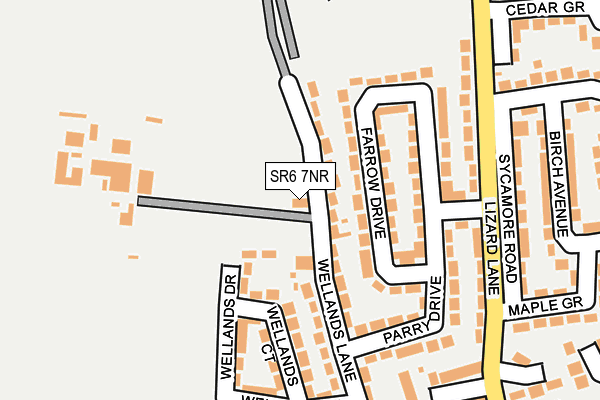 SR6 7NR map - OS OpenMap – Local (Ordnance Survey)
