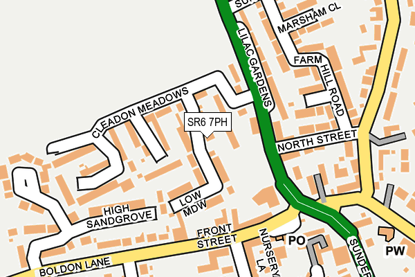 SR6 7PH map - OS OpenMap – Local (Ordnance Survey)
