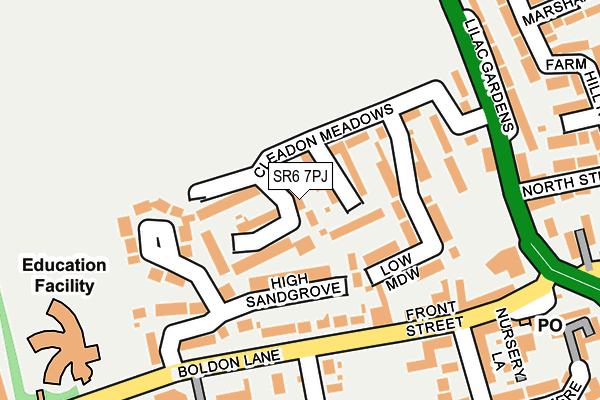 SR6 7PJ map - OS OpenMap – Local (Ordnance Survey)
