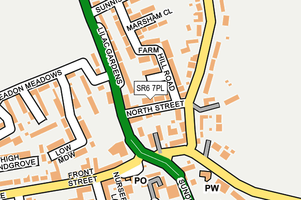 SR6 7PL map - OS OpenMap – Local (Ordnance Survey)