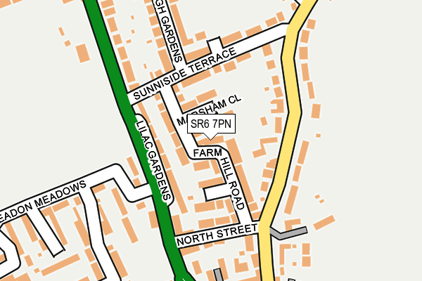 SR6 7PN map - OS OpenMap – Local (Ordnance Survey)