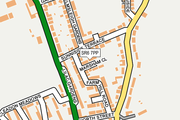 SR6 7PP map - OS OpenMap – Local (Ordnance Survey)