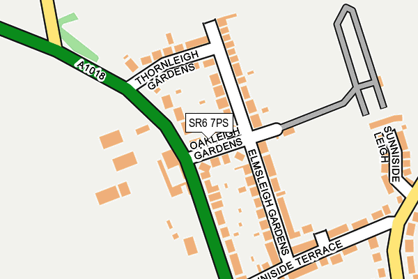 SR6 7PS map - OS OpenMap – Local (Ordnance Survey)