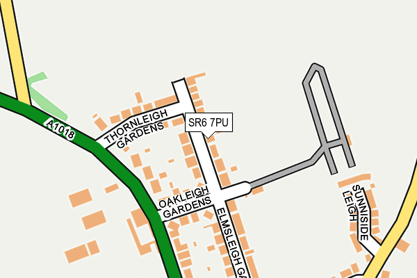 SR6 7PU map - OS OpenMap – Local (Ordnance Survey)