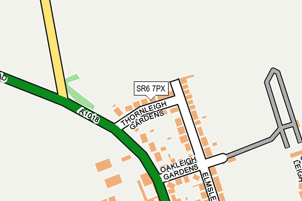 SR6 7PX map - OS OpenMap – Local (Ordnance Survey)