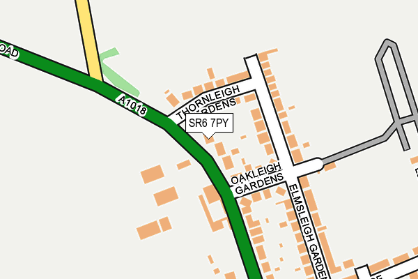 SR6 7PY map - OS OpenMap – Local (Ordnance Survey)