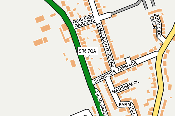 SR6 7QA map - OS OpenMap – Local (Ordnance Survey)