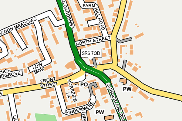 SR6 7QD map - OS OpenMap – Local (Ordnance Survey)