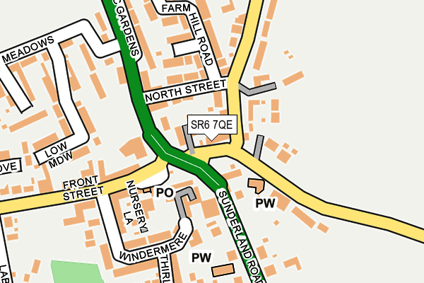 SR6 7QE map - OS OpenMap – Local (Ordnance Survey)
