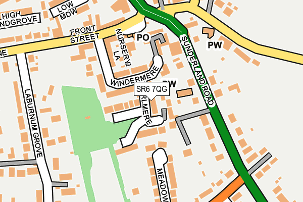 SR6 7QG map - OS OpenMap – Local (Ordnance Survey)