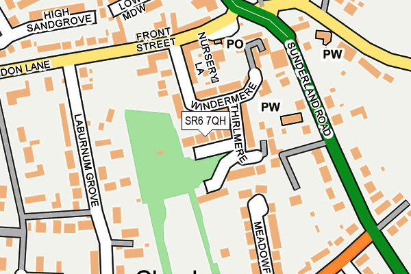 SR6 7QH map - OS OpenMap – Local (Ordnance Survey)