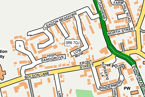 SR6 7QJ map - OS OpenMap – Local (Ordnance Survey)