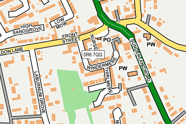 SR6 7QQ map - OS OpenMap – Local (Ordnance Survey)