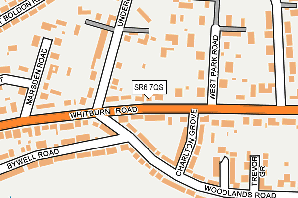 SR6 7QS map - OS OpenMap – Local (Ordnance Survey)