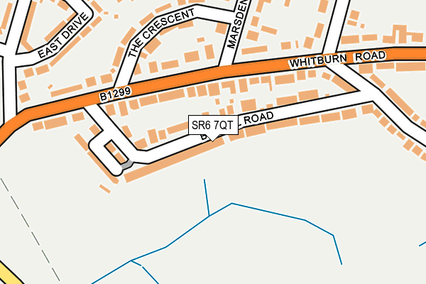 SR6 7QT map - OS OpenMap – Local (Ordnance Survey)