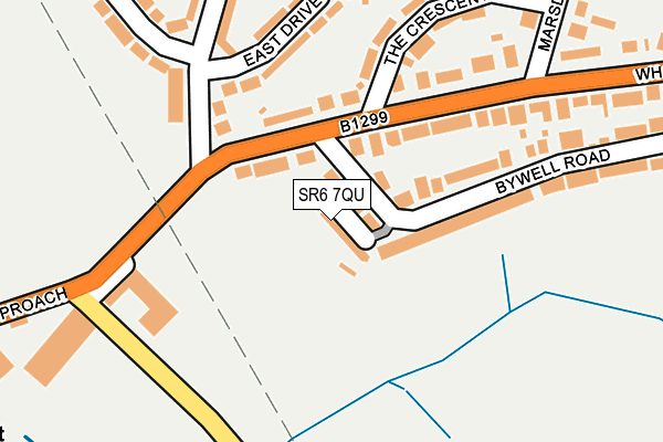 SR6 7QU map - OS OpenMap – Local (Ordnance Survey)