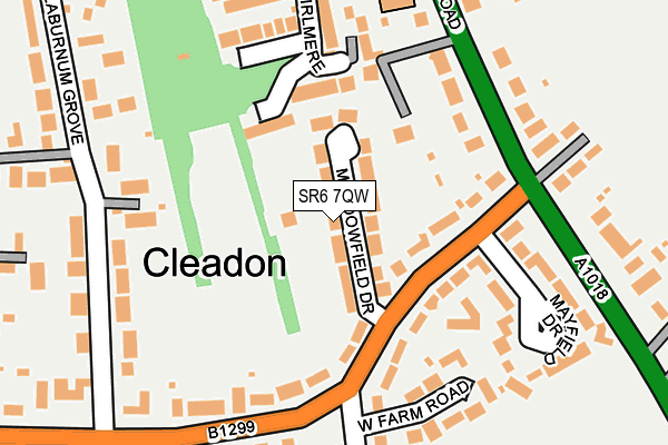 SR6 7QW map - OS OpenMap – Local (Ordnance Survey)