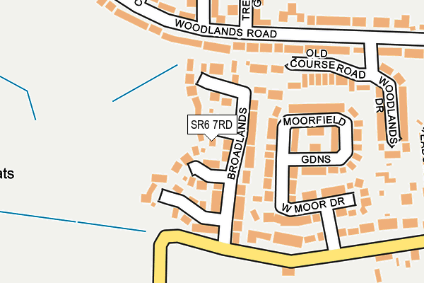 SR6 7RD map - OS OpenMap – Local (Ordnance Survey)
