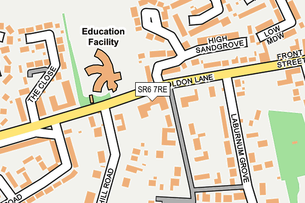 SR6 7RE map - OS OpenMap – Local (Ordnance Survey)