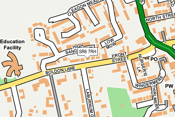 SR6 7RH map - OS OpenMap – Local (Ordnance Survey)