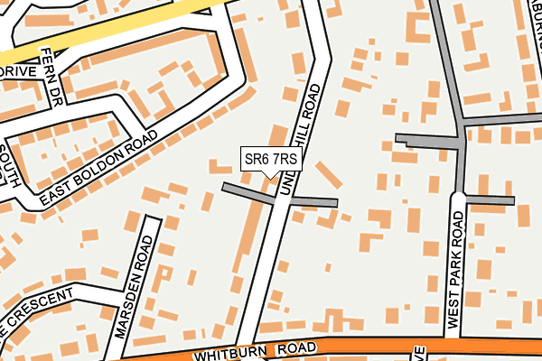 SR6 7RS map - OS OpenMap – Local (Ordnance Survey)