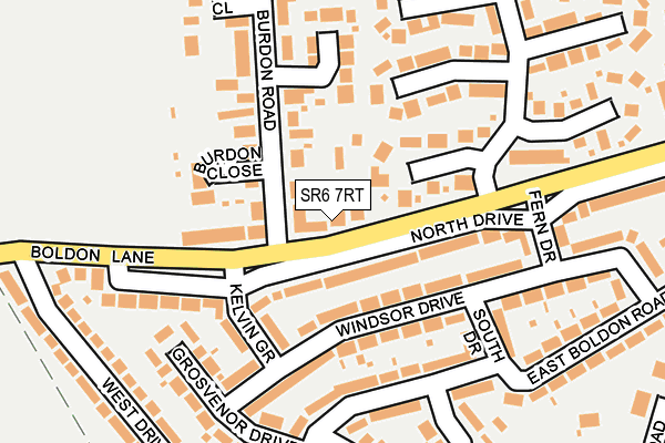 SR6 7RT map - OS OpenMap – Local (Ordnance Survey)