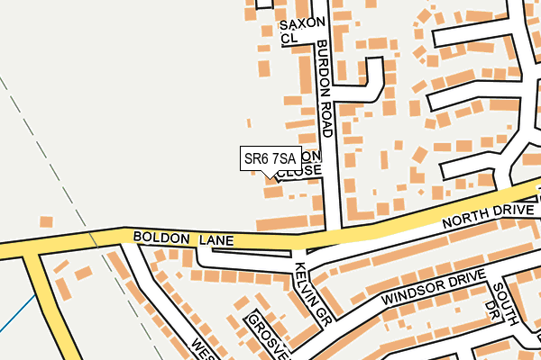 SR6 7SA map - OS OpenMap – Local (Ordnance Survey)