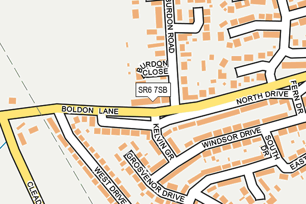 SR6 7SB map - OS OpenMap – Local (Ordnance Survey)