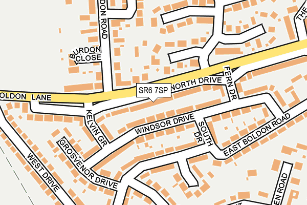 SR6 7SP map - OS OpenMap – Local (Ordnance Survey)