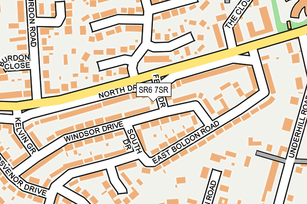 SR6 7SR map - OS OpenMap – Local (Ordnance Survey)