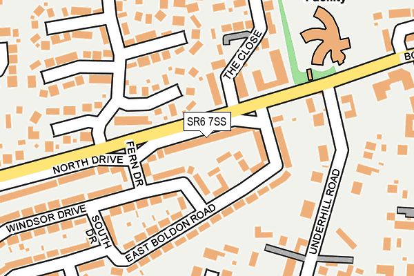 SR6 7SS map - OS OpenMap – Local (Ordnance Survey)