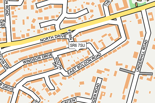 SR6 7SU map - OS OpenMap – Local (Ordnance Survey)