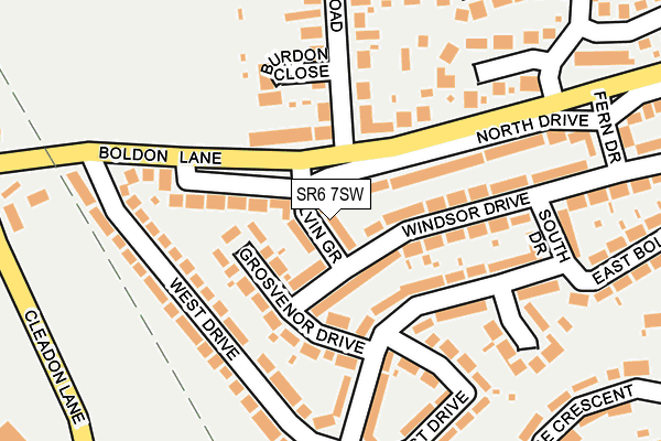 SR6 7SW map - OS OpenMap – Local (Ordnance Survey)