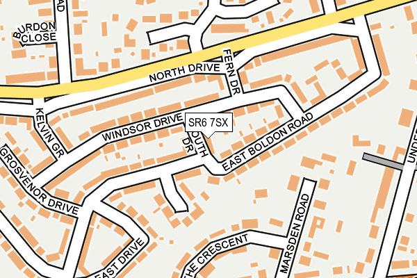 SR6 7SX map - OS OpenMap – Local (Ordnance Survey)