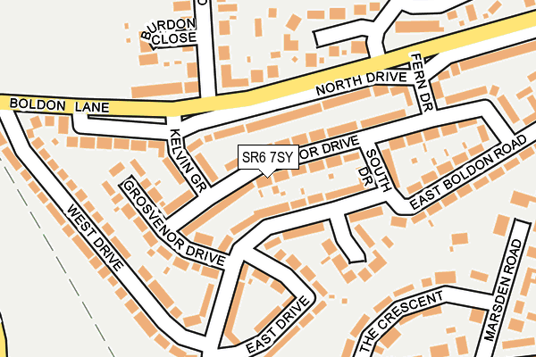 SR6 7SY map - OS OpenMap – Local (Ordnance Survey)