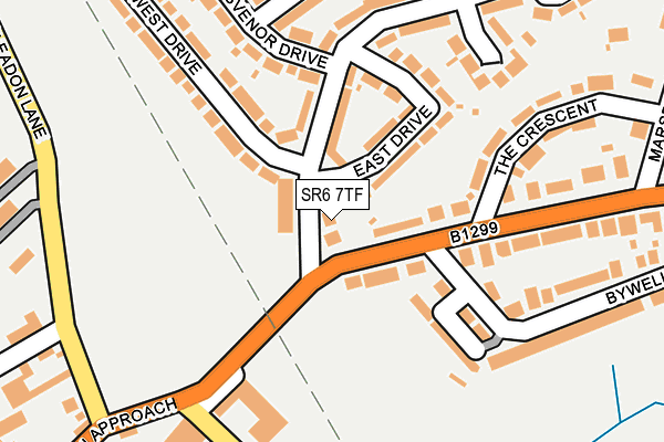 SR6 7TF map - OS OpenMap – Local (Ordnance Survey)