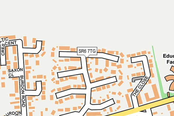 SR6 7TG map - OS OpenMap – Local (Ordnance Survey)